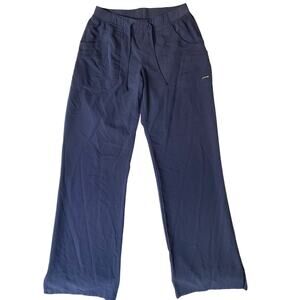Jockey Women Scrub Pants size S Tall Full Length Straight Leg Elastic Waist Blue